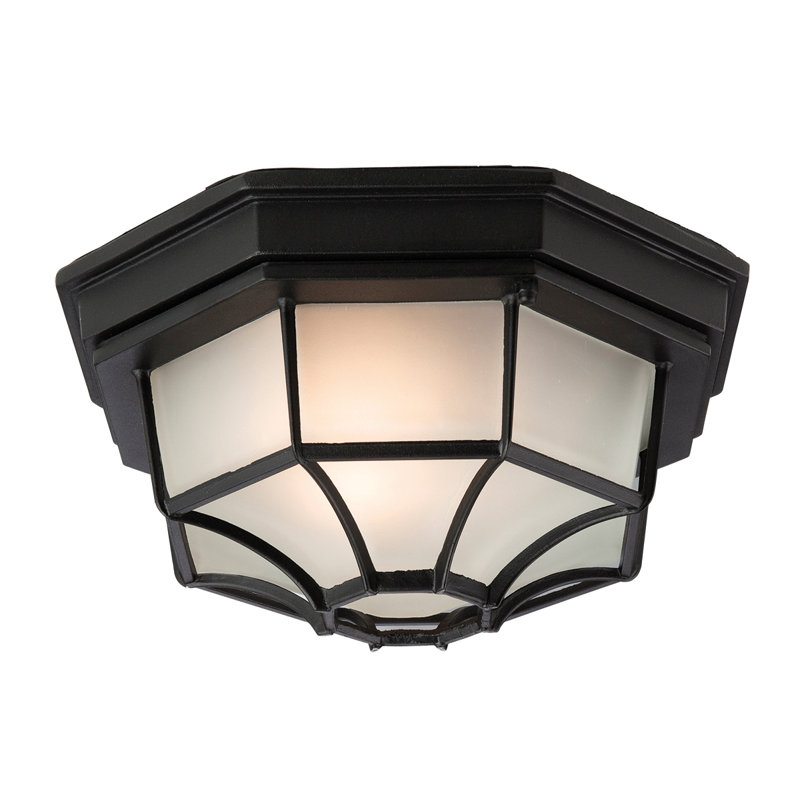 6 Panel Black Outdoor Bulkhead Light