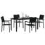 4 Piece Garden Dining Set Black