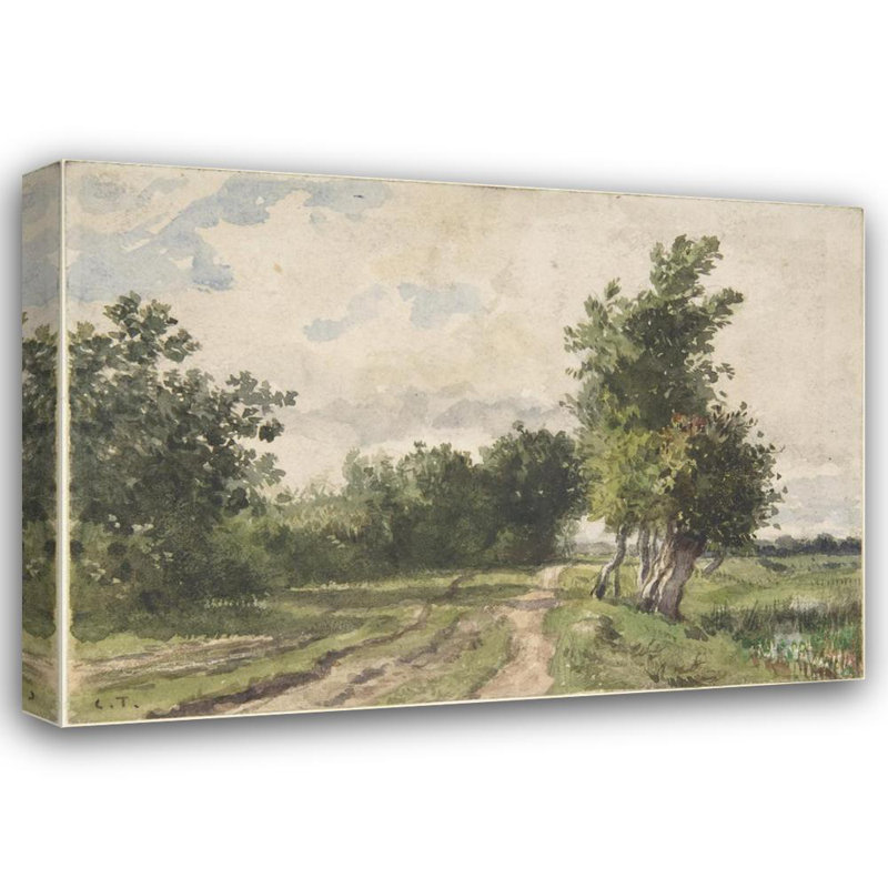 "Paysage" par Constant Troyon - Art mural sur toile tendue avec châssis, H 40 po x l 28 po