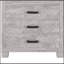 Commode grise avec 5 tiroirs