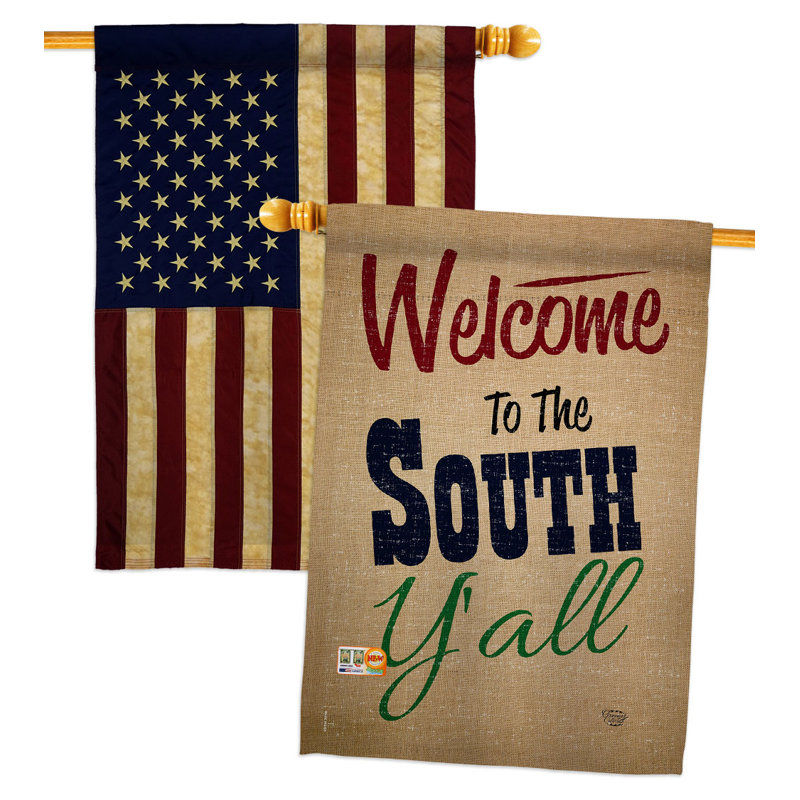 Double Sided 40 in. H x 28 in. W Polyester House Flag