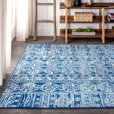 Tybalt Modern Persian Boho Vintage Tribal Blue/Gray Rug