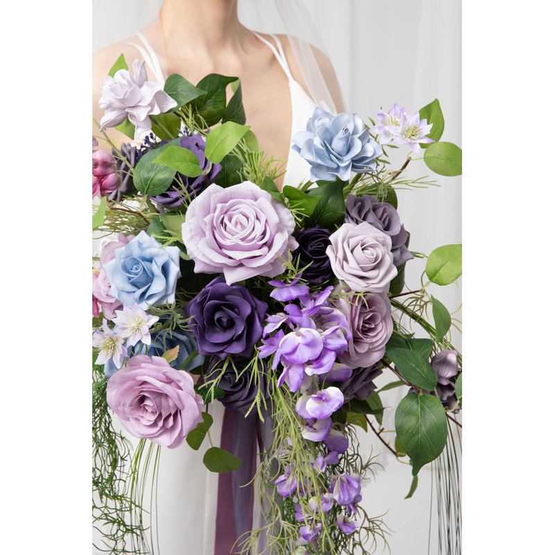 Petit bouquet de mariée Ling's Moment, Lilas et or