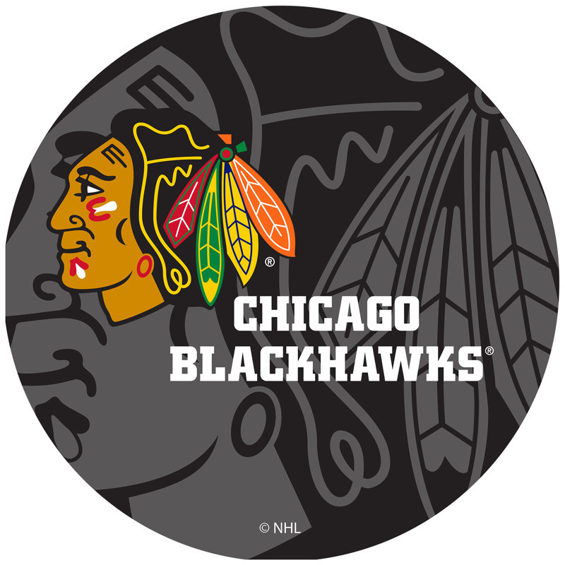 Tabouret de bar pivotant 28,5 po NHL, Chrome, Blackhawks de Chicago