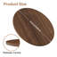 Plateau de table rond en bois de noyer 23,6 po