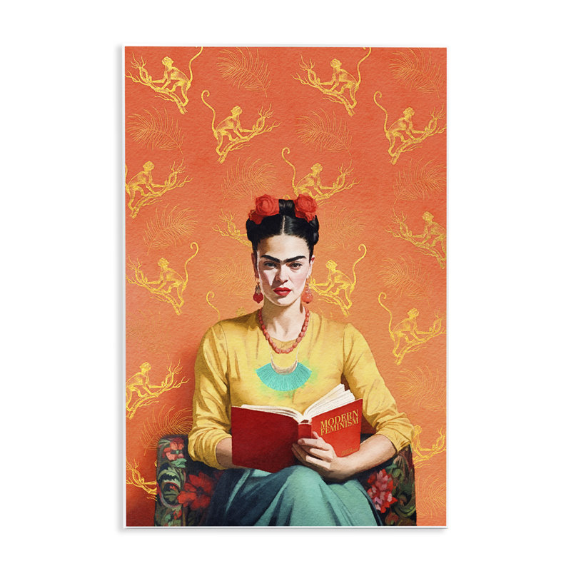 «Modern Frida Kahlo On MDF» par Amanda Greenwood, reproduction, H 15 po x l 10 po x P 0,5 po