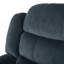 Design classique, tissu moelleux gris acier, fauteuil inclinable oscillant