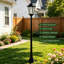 Solar Post Light Streetlight Black Aluminium