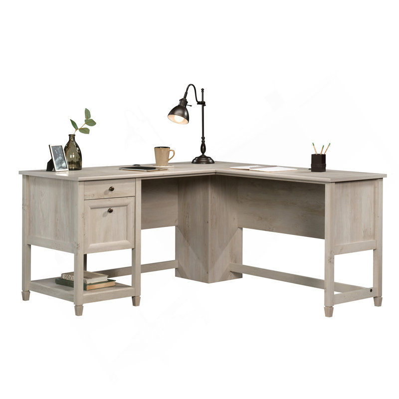 Bureau en L, finition grise