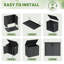Remise de rangement résistante aux intempéries 280 gallons - Boîte de rangement verrouillable à double porte pour patio et jardin