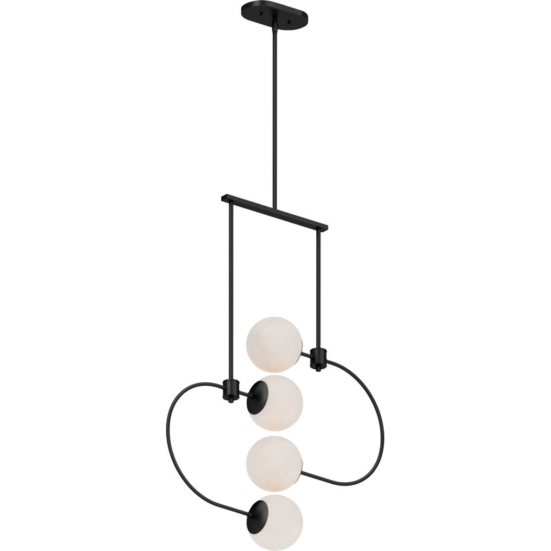 Lustre d'intérieur 4 lumières en bronze de fonderie Aydree Corrigan Studio® 2064-65 Lawrence