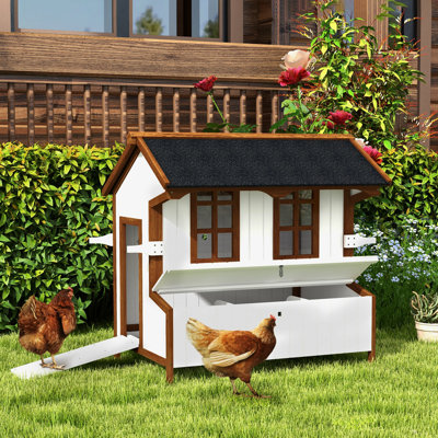 Poulailler compact avec nichoir hygiénique et poulailler mobile de 47 po By - To Nature Time