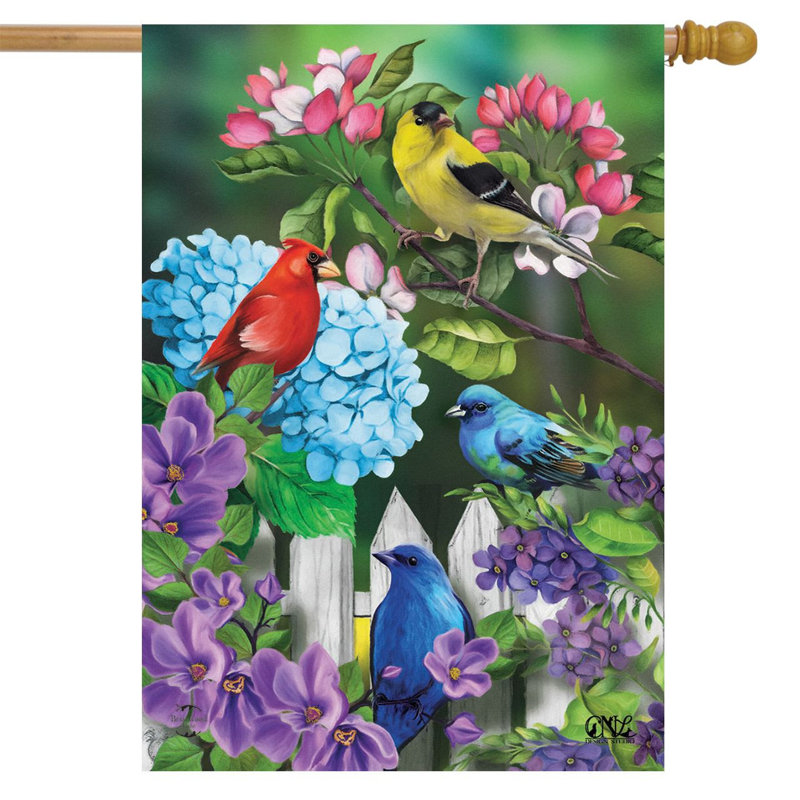 Feathered Friends Spring House Flag