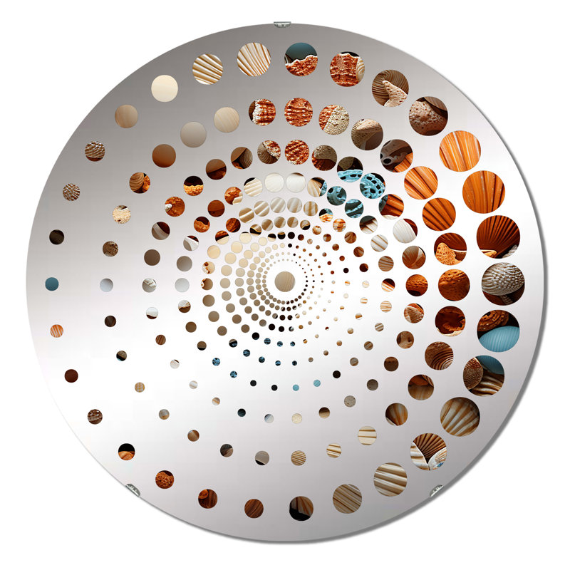 Bletsoe - Miroir mural spiralé, 23,6 po x 23,6 po