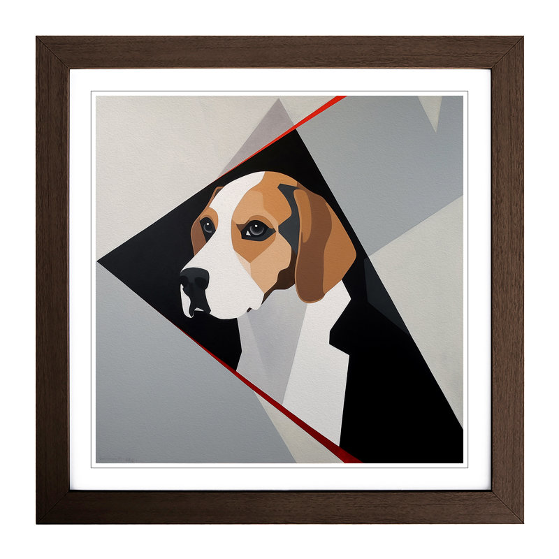 Single Picture Frame Print on Wood, Walnut