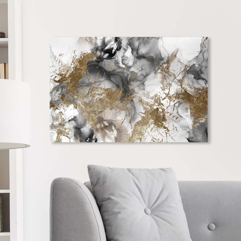 Abstract Infintea Splash - reproduction d'art, H 36 po x l 54 po x P 1,5 po, Toile tendue
