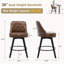 Swivel Counter Stool with Metal Frame-347580549
