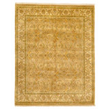 High-Quality Hand-Knotted Taupe And Ivory Area Rug