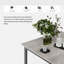 Bar Table Set With 2 Bar Stools, Grey, 23.62'' W X 23.62'' D X 35.43'' H