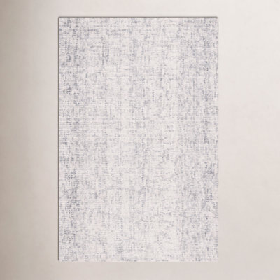 Evett Gray Ivory Hand-Woven Abstract Rug