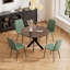 Ensemble de table de salle à manger 36 po avec chaises en velours-1810328227-1810328238-1795274775