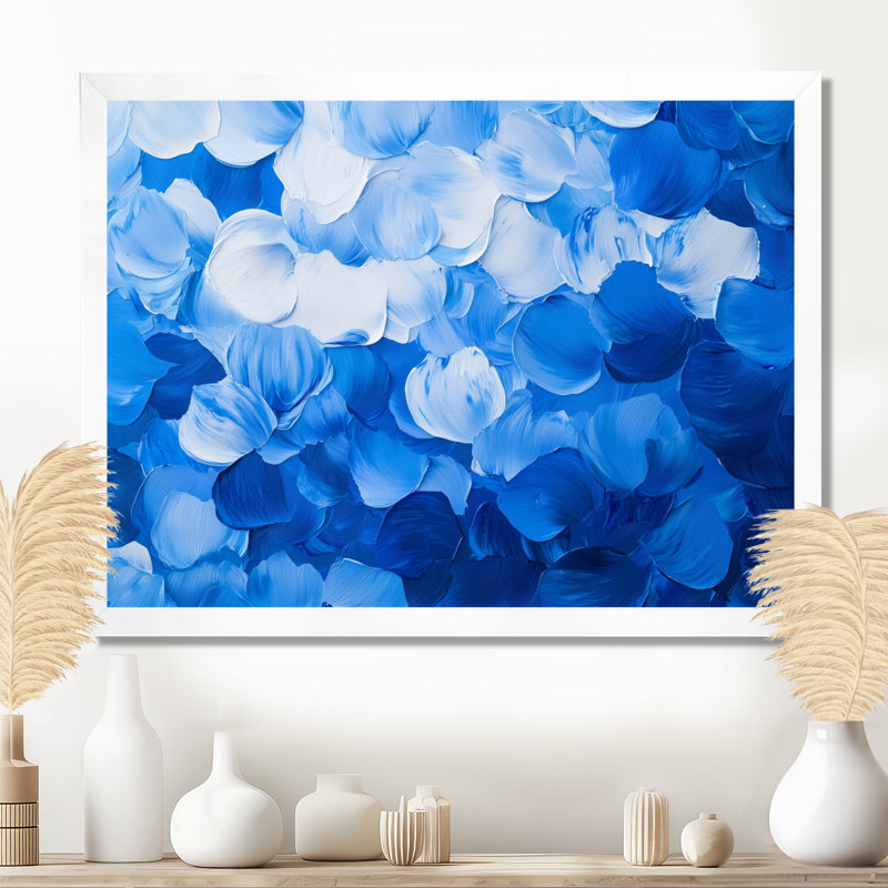Impression sur toile de marguerites aqua, H 34 po x l 44 po, Toile tendue, Ne s’applique pas