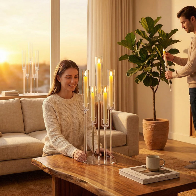 Candelabra with Candle Included, Set of 4