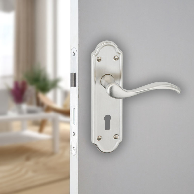 Door Handle, Satin Nickel