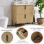 Meuble-lavabo simple 30 po avec lavabo en céramique et tiroirs pleine extension, glissières de tiroir à fermeture en douceur-56812912