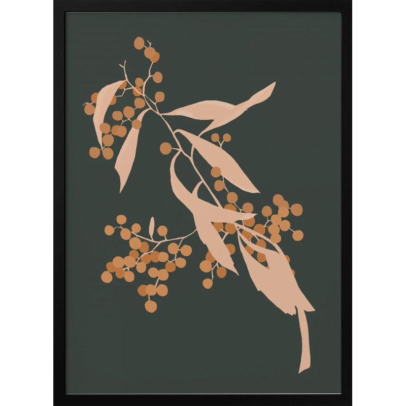 "The Blooming Touch" Framed Textured Wall Art, H 14 po x l 10 po, Noir