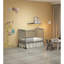 Lit de bébé convertible 3-en-1 gris orage, fabriqué en bois massif durable; finition non toxique, livré avec roues verrouillables, mobilier de chambre de bébé en bois-1894209350