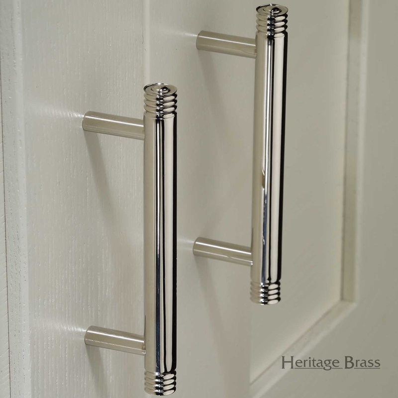 Heritage Brass Heritage Cabinet Pull Design, 9.6cm H x 11cm W x 13.4cm D, Polished Nickel