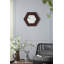 Miroir hexagonal 18,5 "x 18,5" avec cadre en bois massif-1113407257