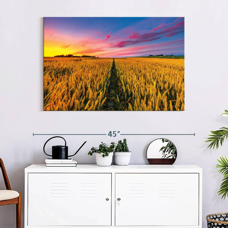 Harnek Wheat Field Path, 26" H x 39" W
