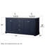 Meuble-lavabo double autoportant 72 po avec plateau en quartz Avery-98213417-98213413-98213410