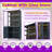 Display Cabinet With Glass Doors, LED Lights & Steel Frame-1348301317