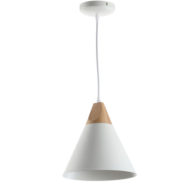 Luminaire suspendu conique simple 1 lumière Bova