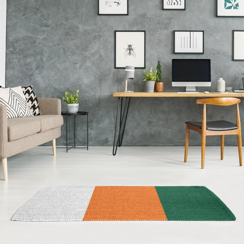 Tapis orange/vert, Rectangle 2 pi x 3 pi
