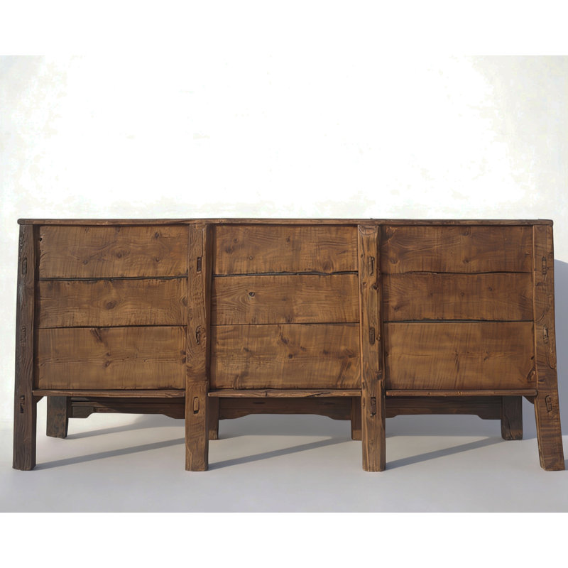 3 Door Black Farmer's Sideboard