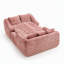 Chaise longue surdimensionnée moderne en chenille, à assise profonde, avec coussins décoratifs et accoudoirs, idéale pour le salon, la chambre ou un appartement.-1996473439