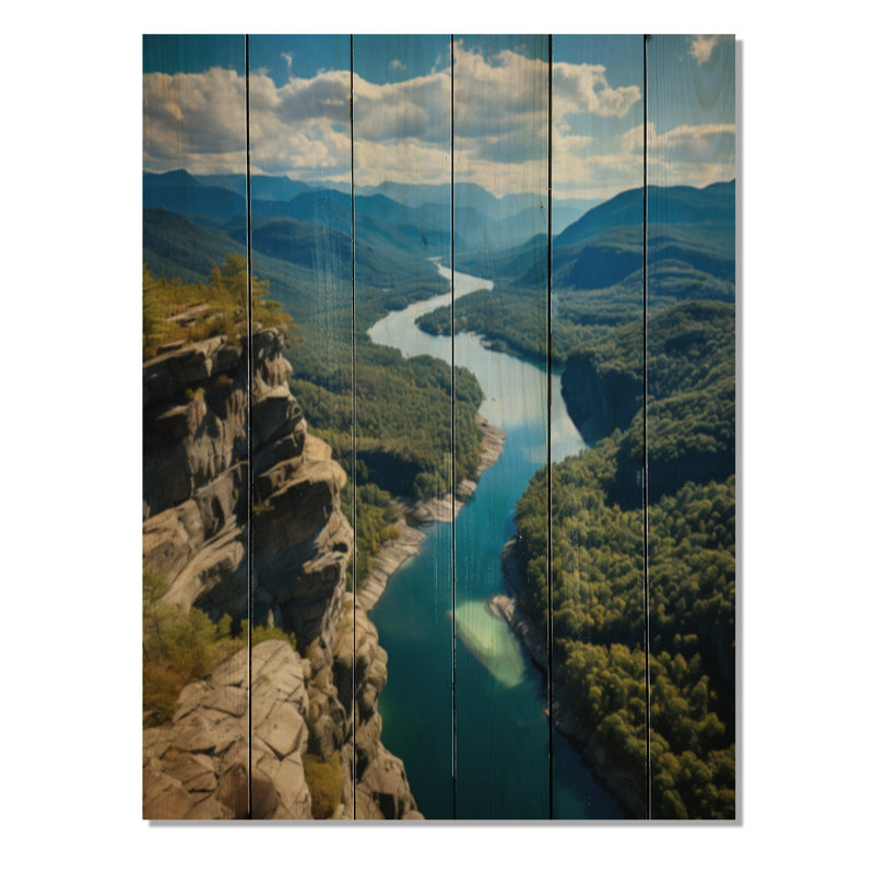 Montagnes Adirondack, New York, États-Unis, impression sur bois naturel , H 40 po x l 30 po x P 0,78 po