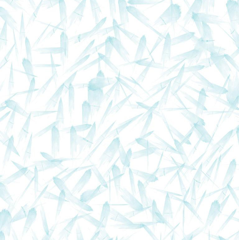 Painted Leaves Abstract Vinyl Wallpaper Roll by Jamie Graney, Island/Blue