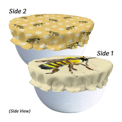 Bees Reversible Bowl Cover