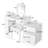 3-In-1 Makeup Vanity Desk With Flip-Top Mirror, LED Lighting, Adjustable Length & Ample Drawers - Stylish Multi-Functional Dressing Table For Home, White-1180670456