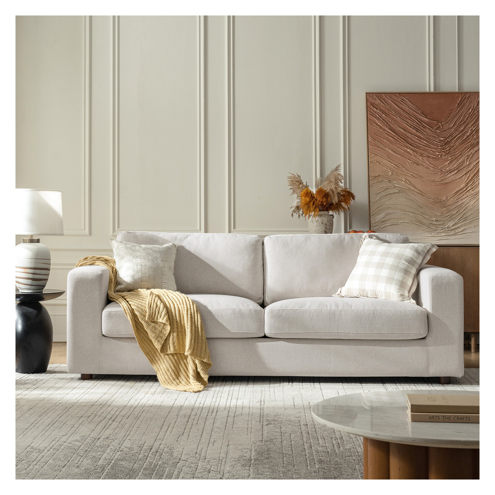 Carley Slipcovered Sofa, Oatmeal