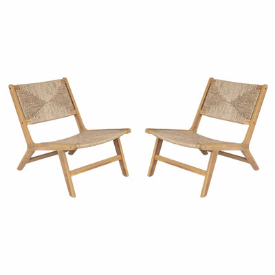 Chaise longue sans accoudoirs en bois d'acacia - Teck clair