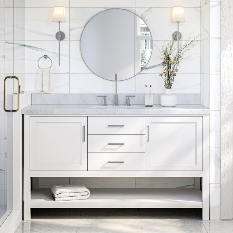 Bayhill 61'' W Single Vanity, White