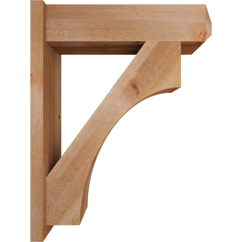 Persienne en bois rustique Westlake Craftsman, Cèdre rouge de l'Ouest de 8 po (sciage brut), P 30 po x H 38 po