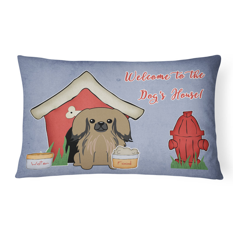 Coussin lombaire d’intérieur/extérieur en toile de fait main pour chien sauvage, Brun clair
