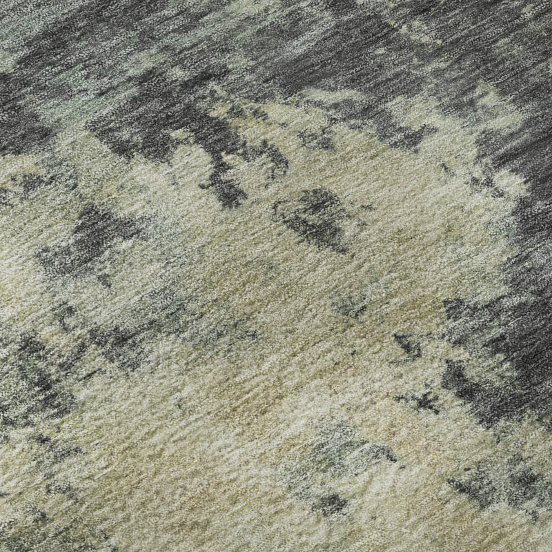 Premium Machine Washable Mayfield AMF2066 Abstract Rug, Gray, 5' x 7'6"